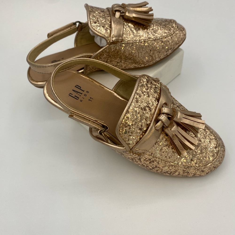 GAP Kids Shimmering Gold Tassel Dress Shoes